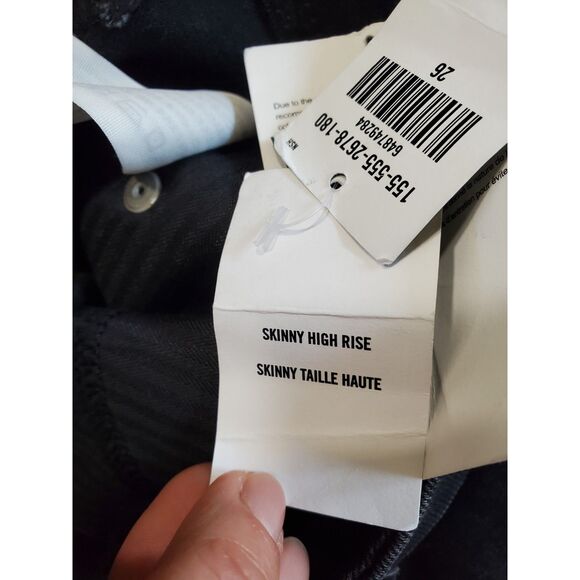 Abercrombie & Fitch Womens 26/2R The Skinny High Rise Curve Love Black Jeans New - Picture 6 of 14